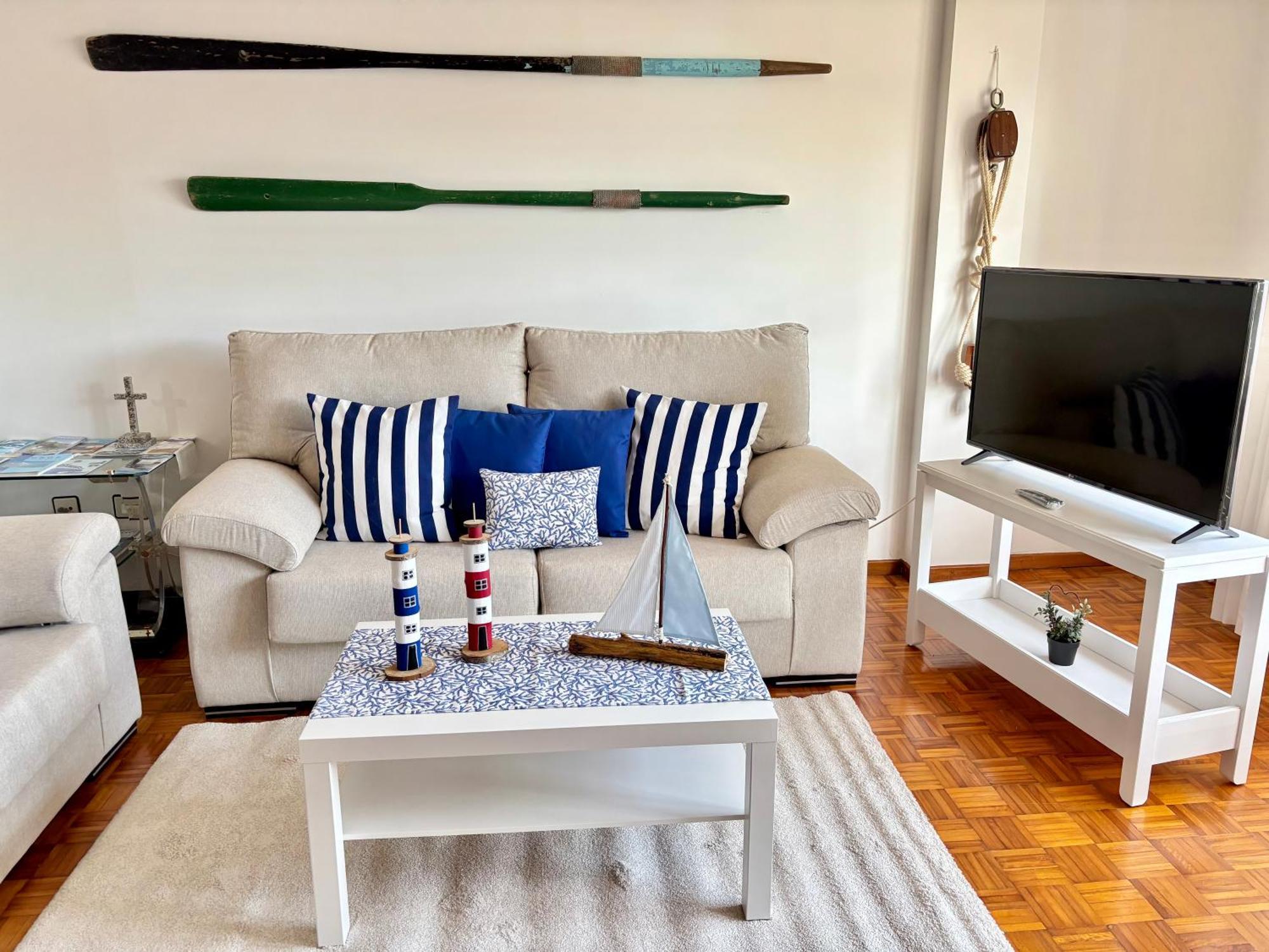 Apartamento con vistas al mar en Primera Línea. Muros Exterior foto